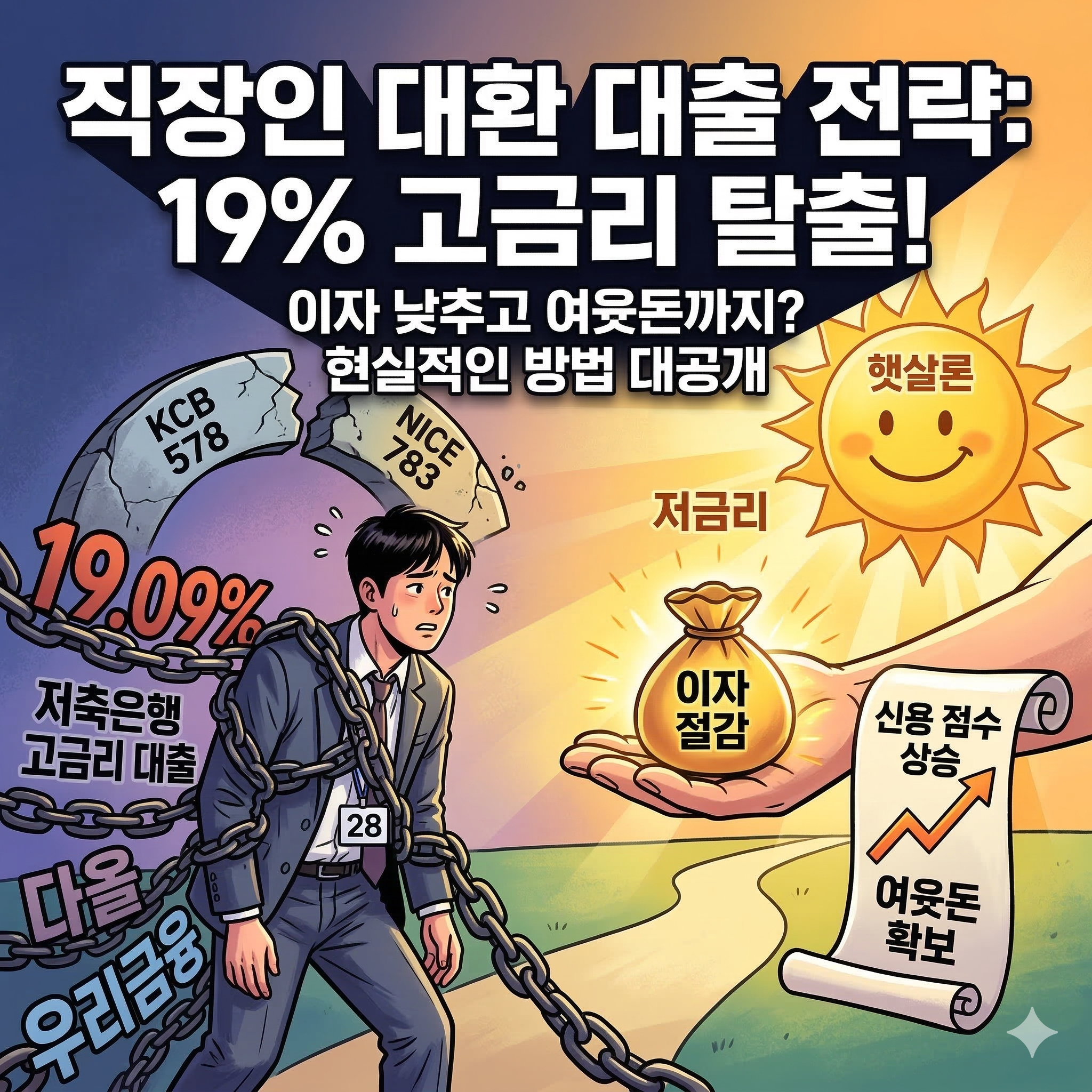 직장인 고금리 대출 대환 전략: 19% 금리 낮추고 여윳돈 확보하는 현실적인 방법