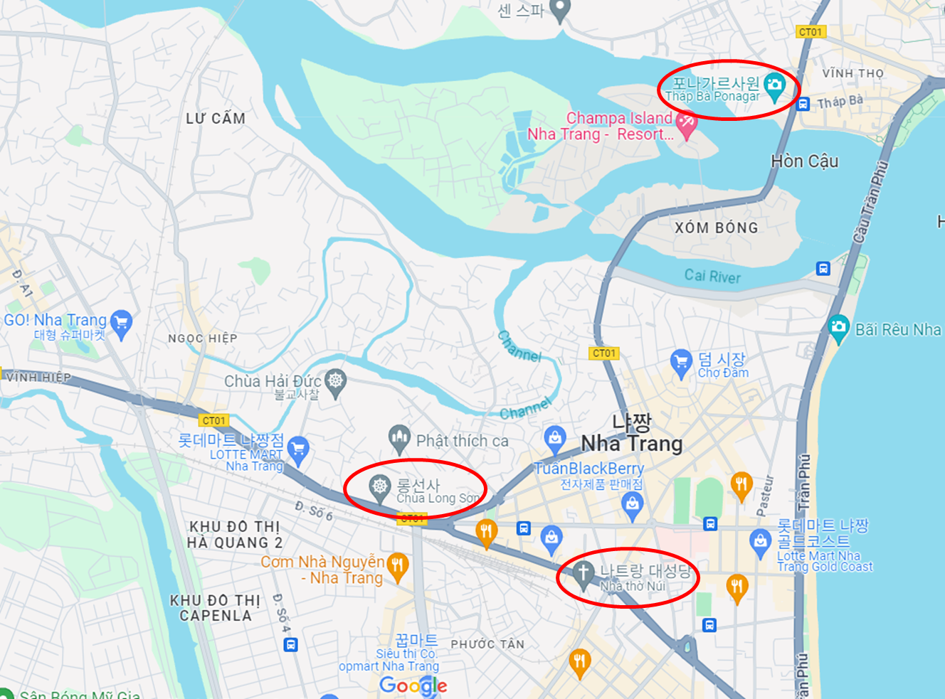 나트랑-시내-롱손사-대성당-포나가르-사원