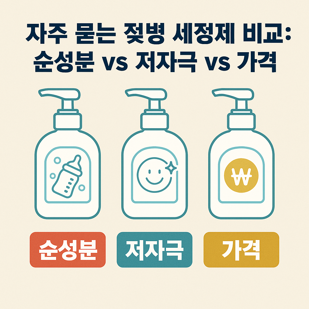 젖병세정제 비교 사진