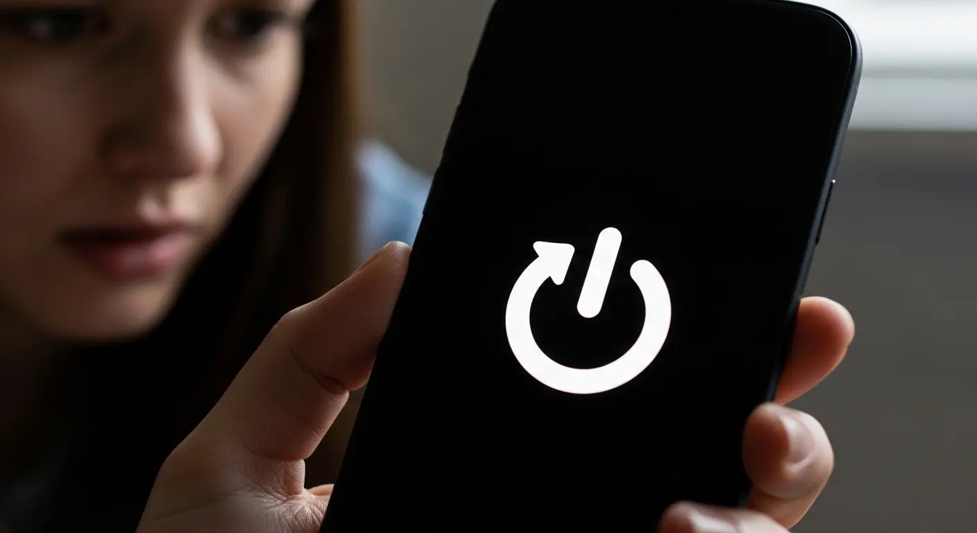 사용 중 갑자기 재부팅되는 스마트폰 화면