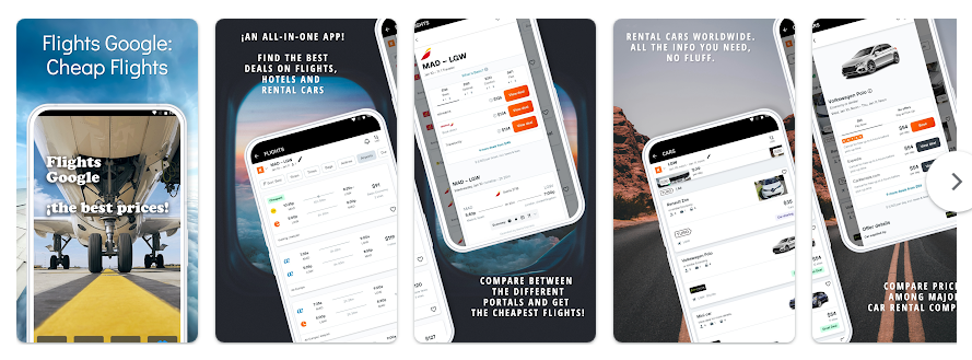 Flights Google, 구글 항공권 검색, 항공권과 호텔 예약을 위한 최고의 앱