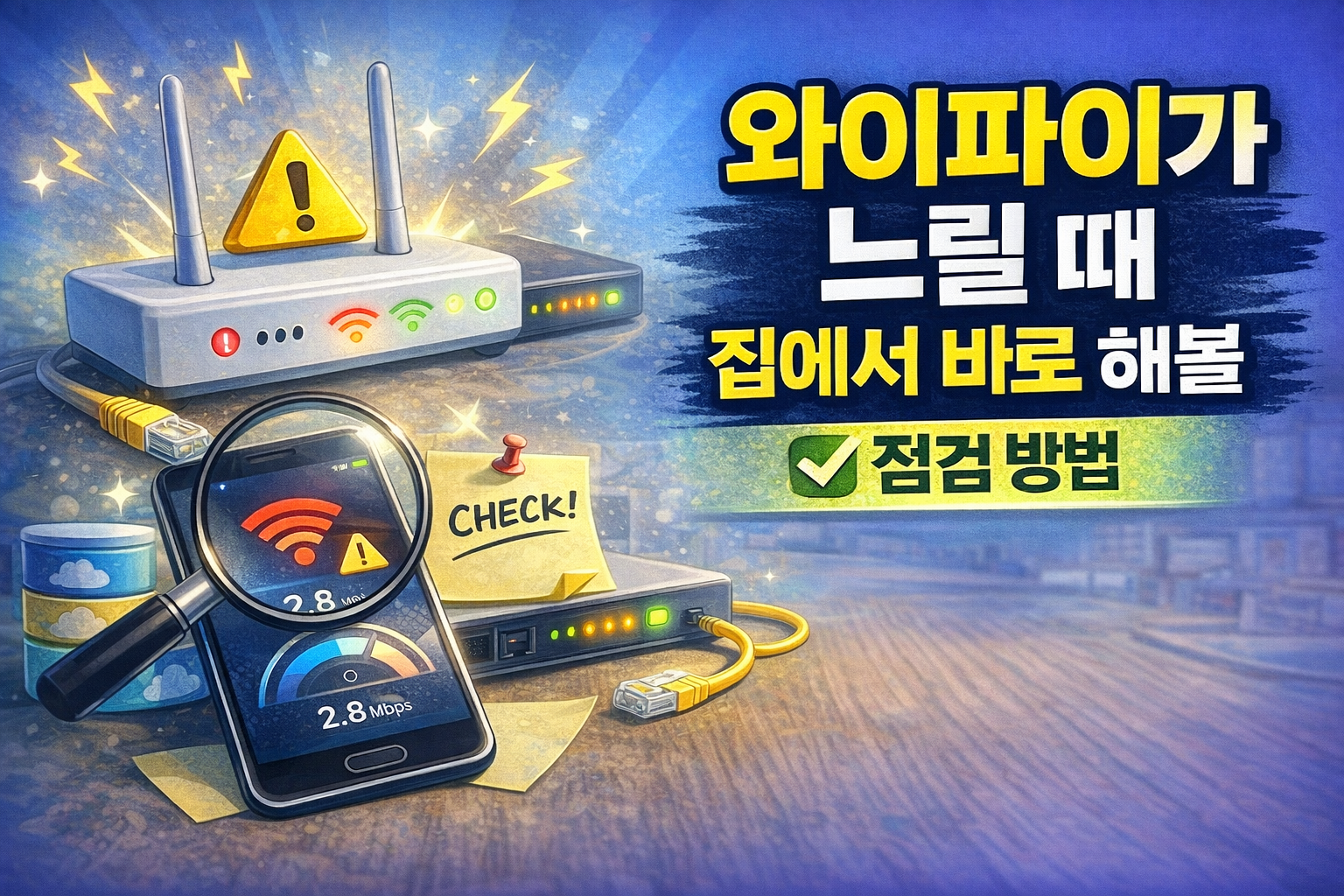 와이파이 느릴때 점검방법
