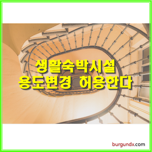 생숙 용도변경 허용