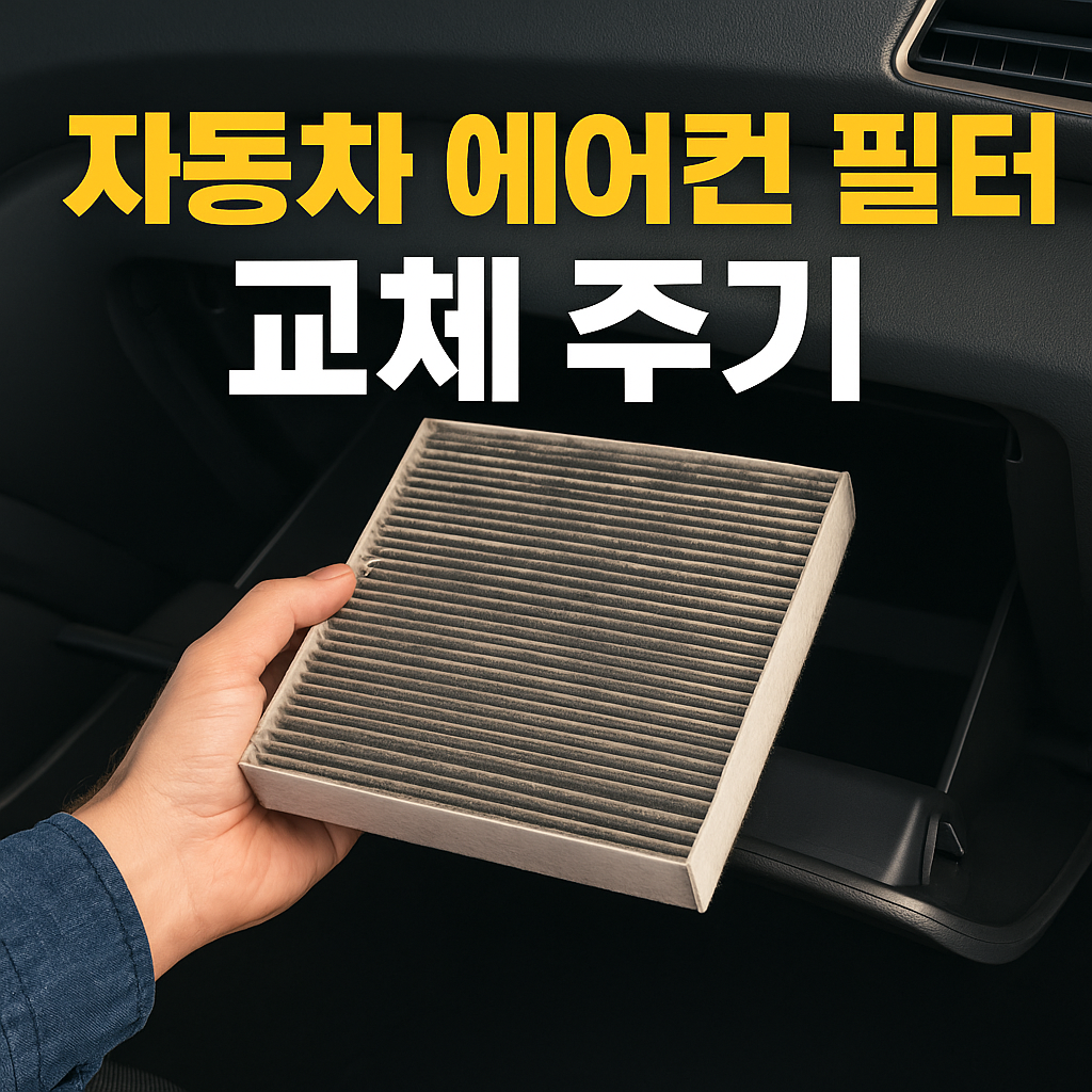 자동차 에어컨 필터 교체하는 사람