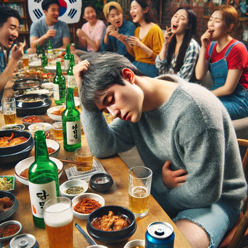 숙취로 토할것같은 느낌