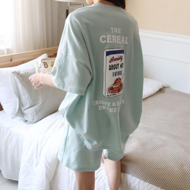 하늘바라기 씨리얼 트레이닝 세트 반팔반바지세트 여름홈웨어