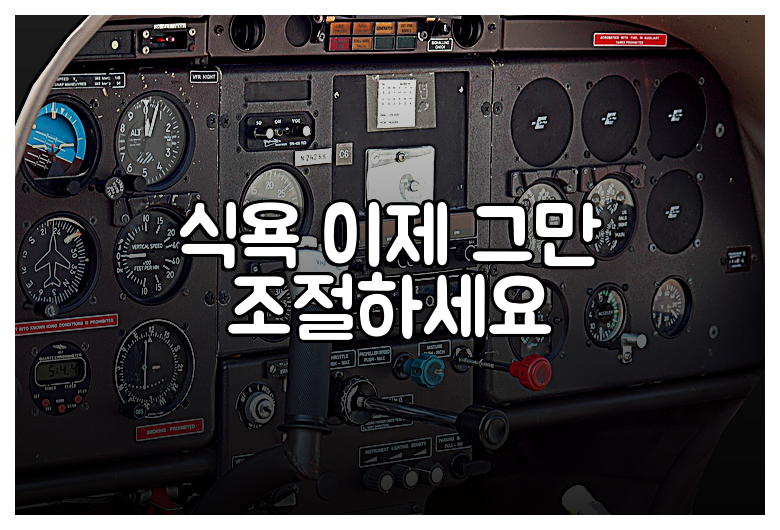 식욕 이제 그만 조절하세요