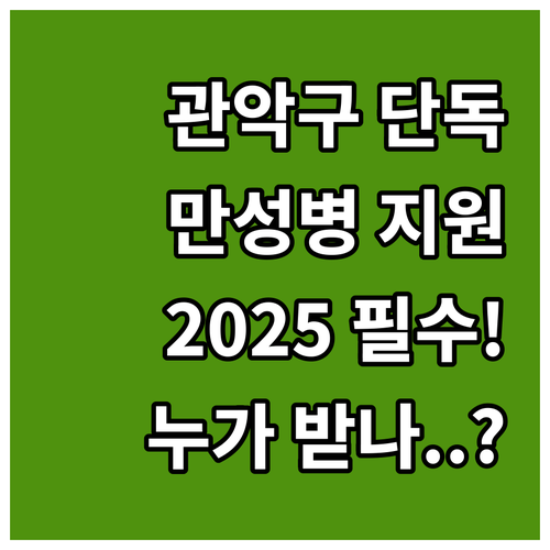 2025 만성감염병 관리 관악구 지역..