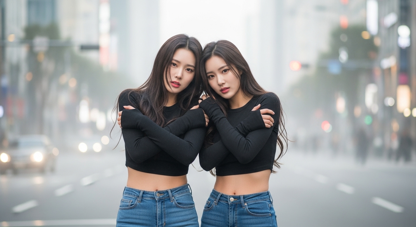 추워하는 여자들