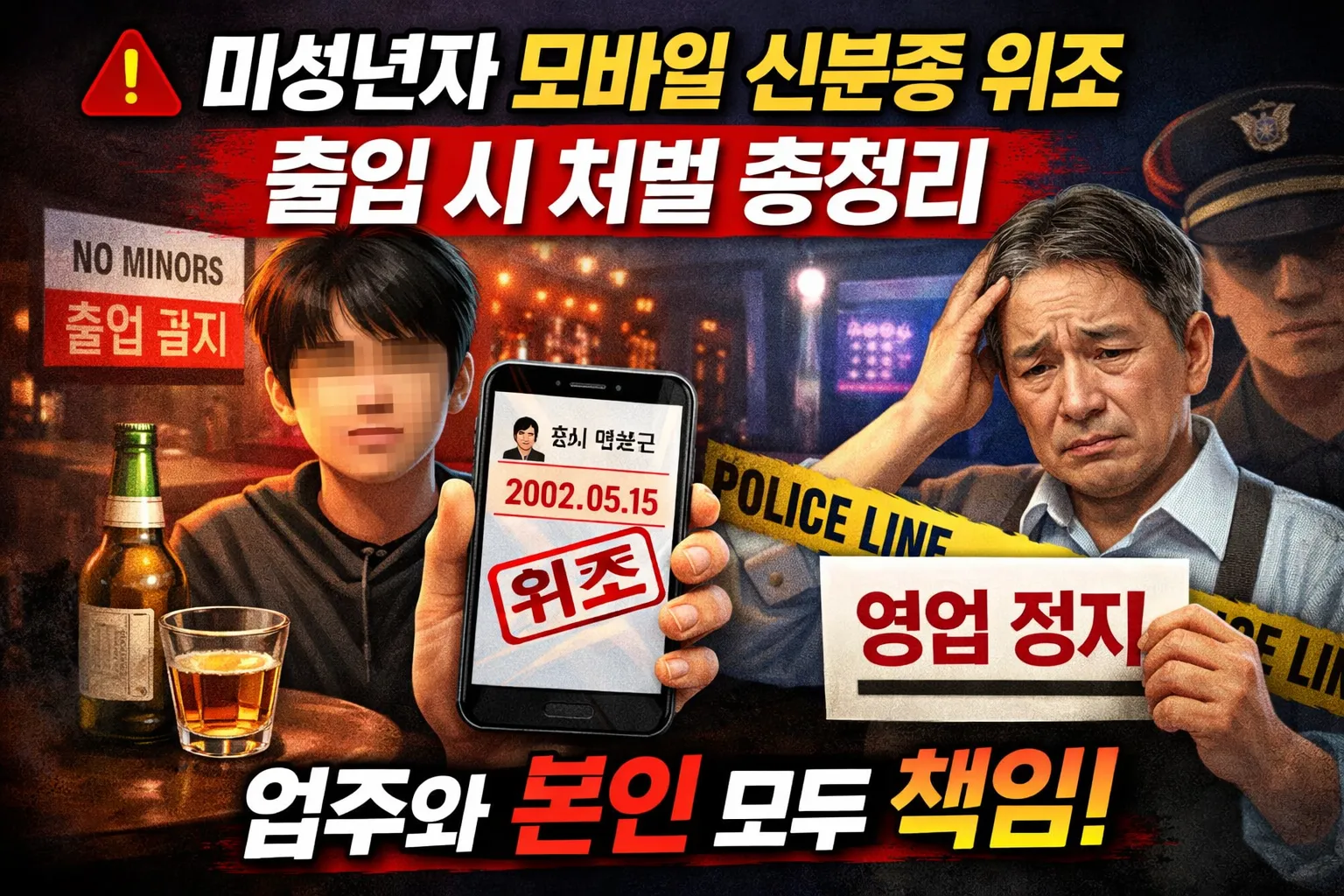미성년자 모바일 신분증 위조 출입 시 처벌 총정리