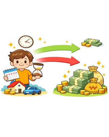 이자 총액과 상환 기간 관계 비교 예시6