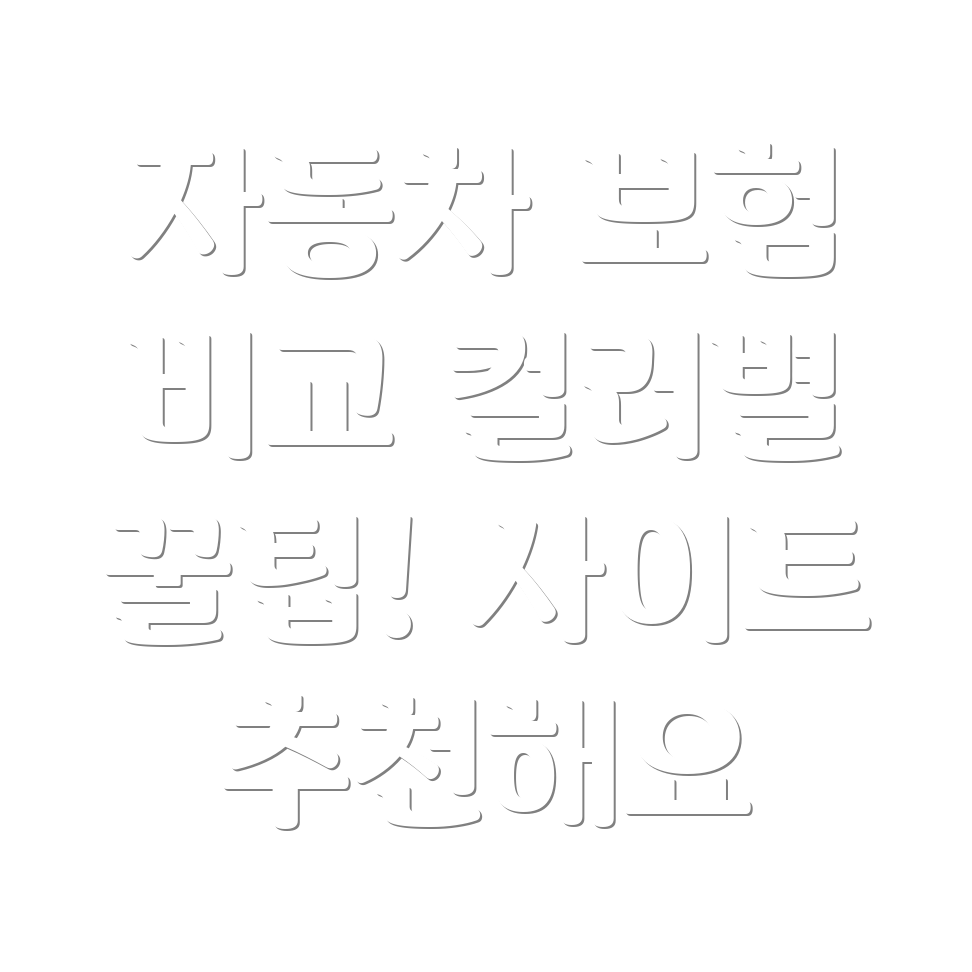 자동차보험료 비교