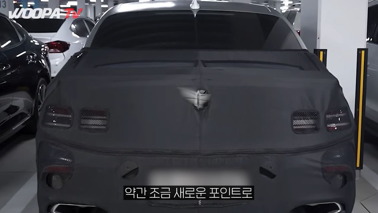 제네시스 &#39;G80 페이스리프트&#39; 위장막 테스트카