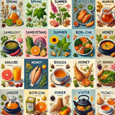 사계절별 맟춤 한국 건강식품 관련 사진