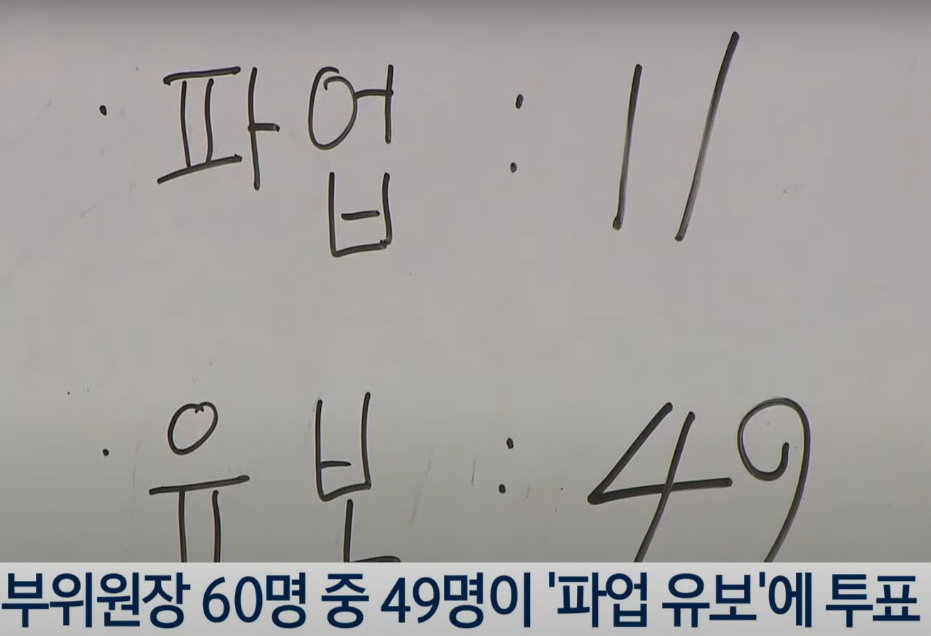 파업 유보 투표