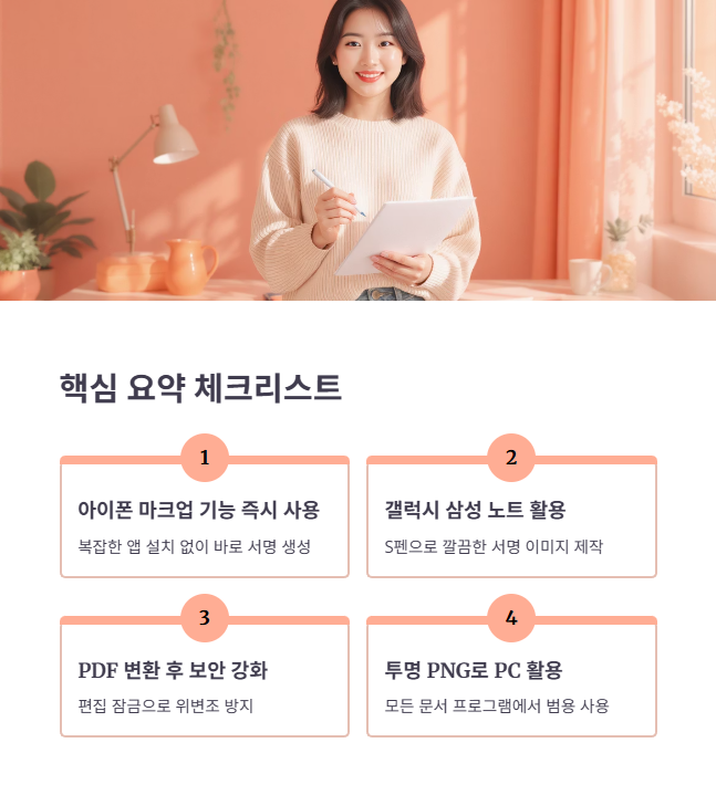 전자서명 만들기 5분 완성 최종 체크리스트!