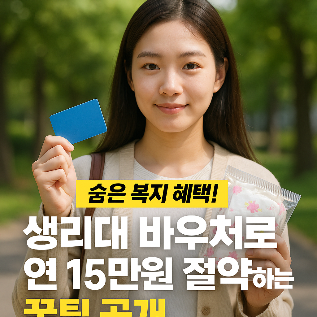 숨은 복지 혜택! 생리대 바우처로 연 15만원 절약하는 꿀팁 공개