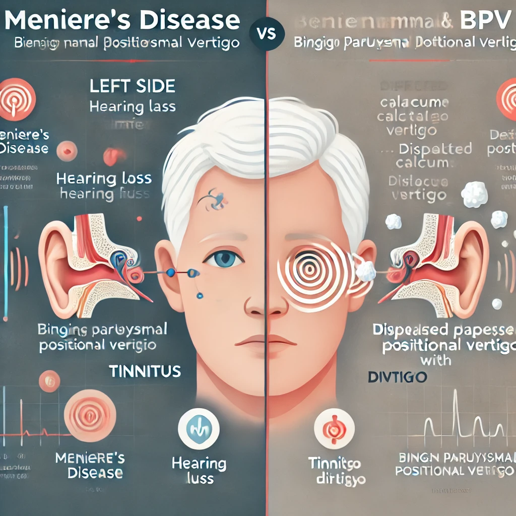 메니에르병 vs 이석증, 차이에 대한 비교 이미지