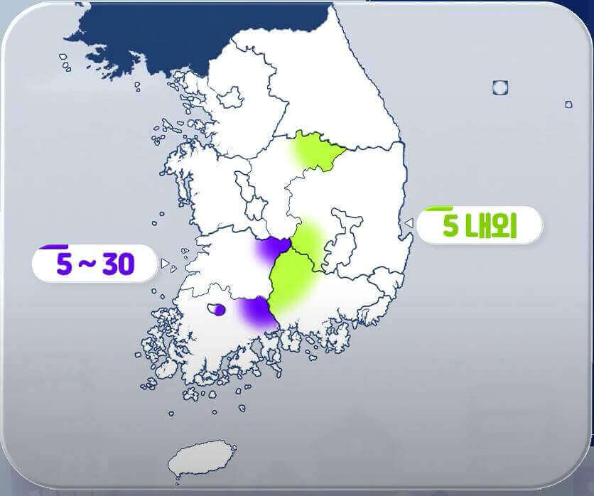 소나기 예상 강수량