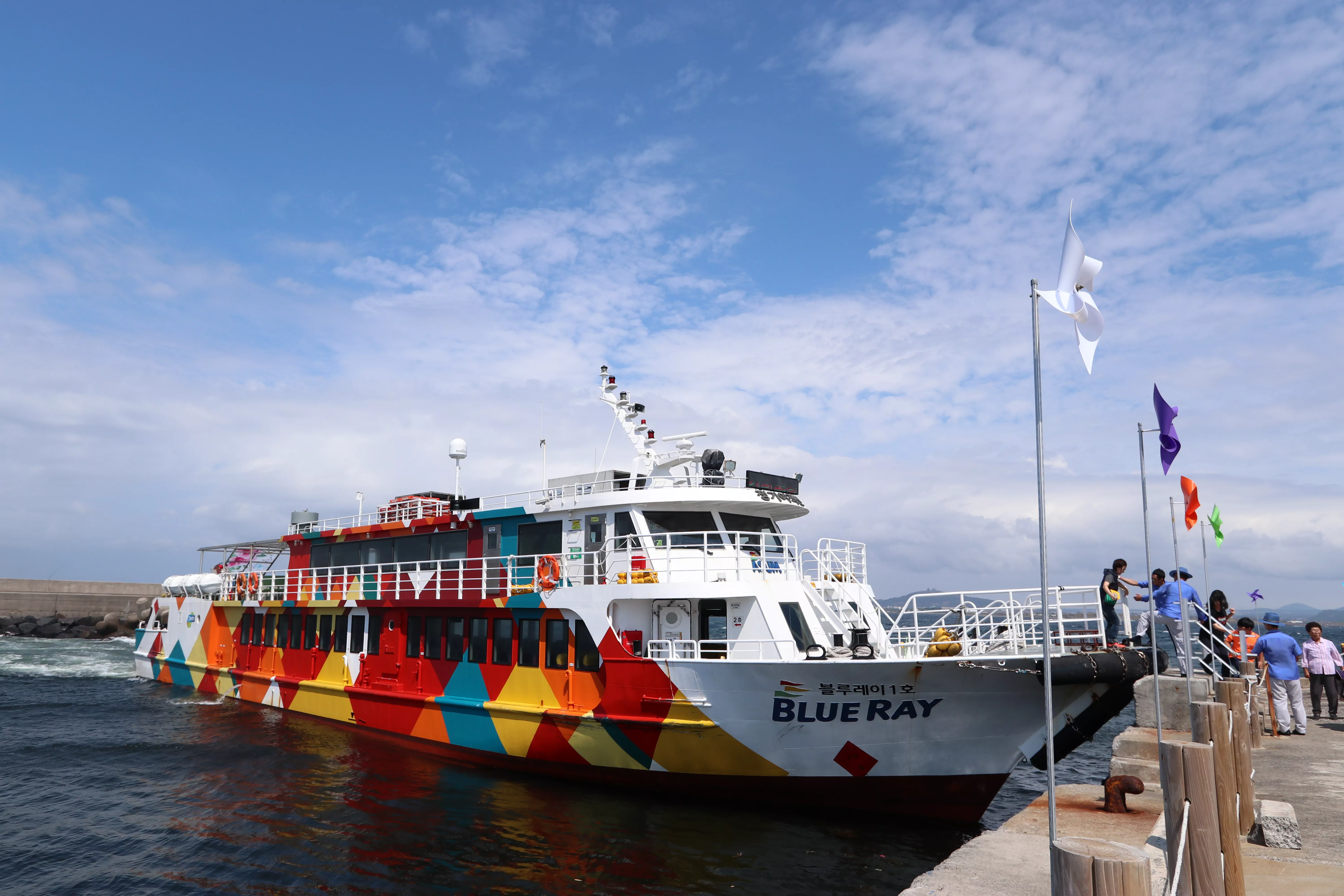 가파도행 블루레이 1호. 가파도 입항 사진.