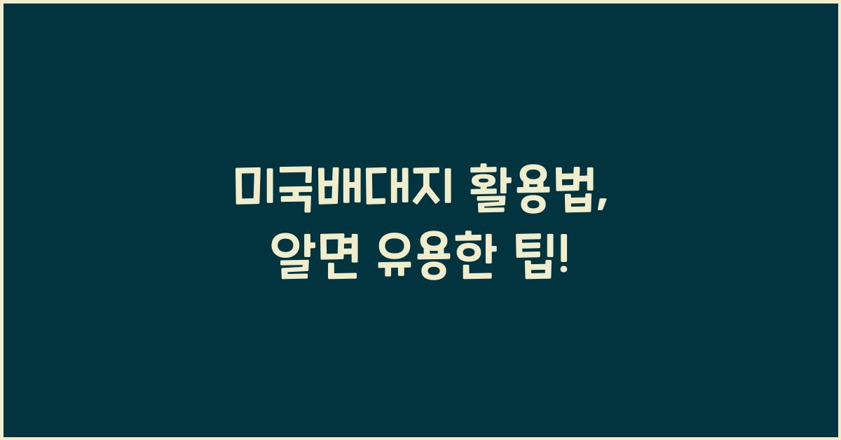 미국배대지