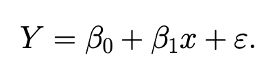 simple linear regression with random error