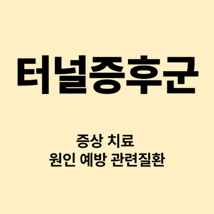 손목에 통증 터널증후군 위험 증상 치료 예방