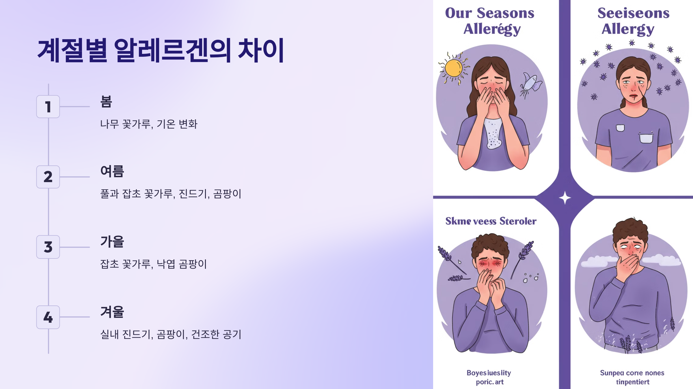 계절별 알레르겐의 차이