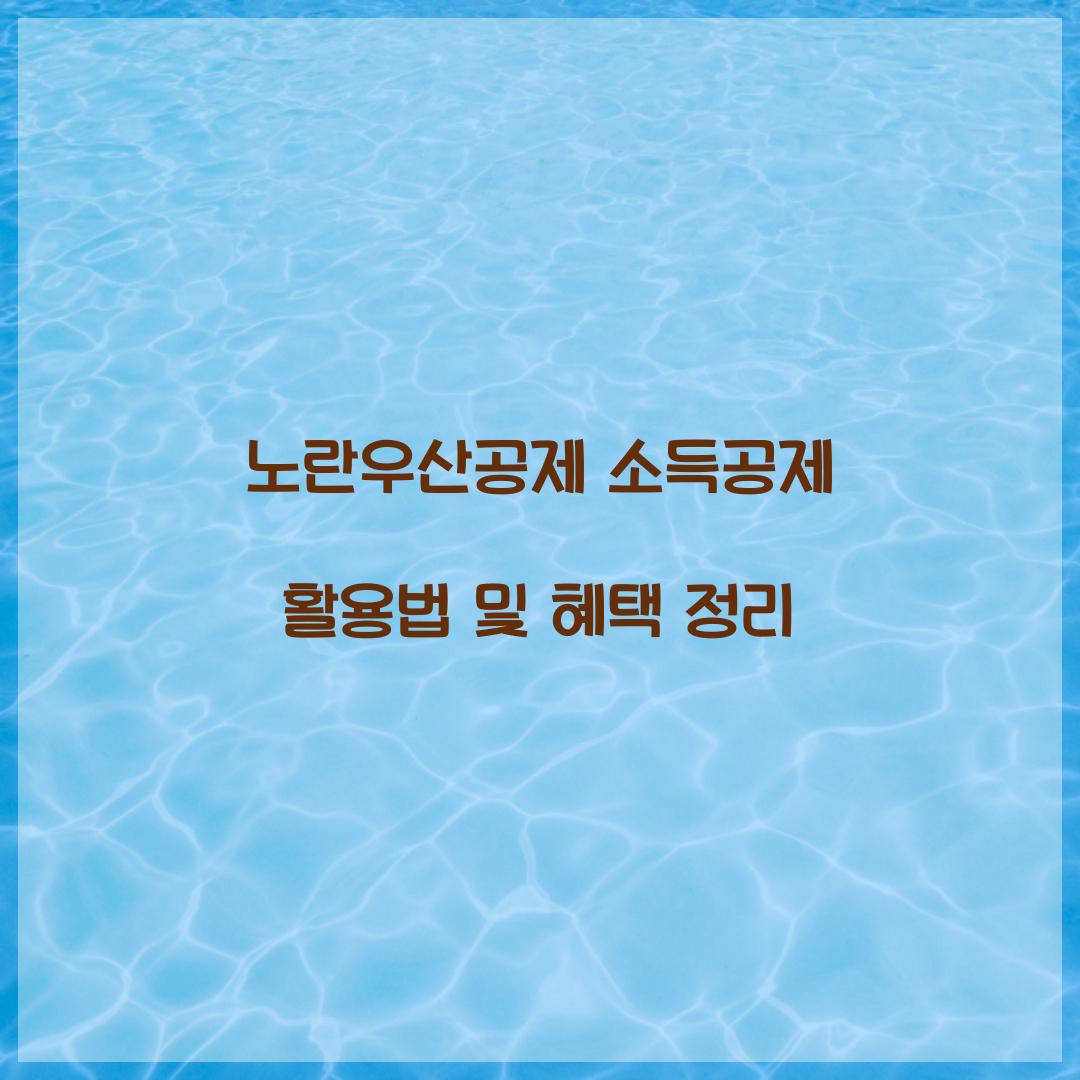 노란우산공제 소득공제