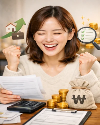 연말정산 후 웃는 얼굴