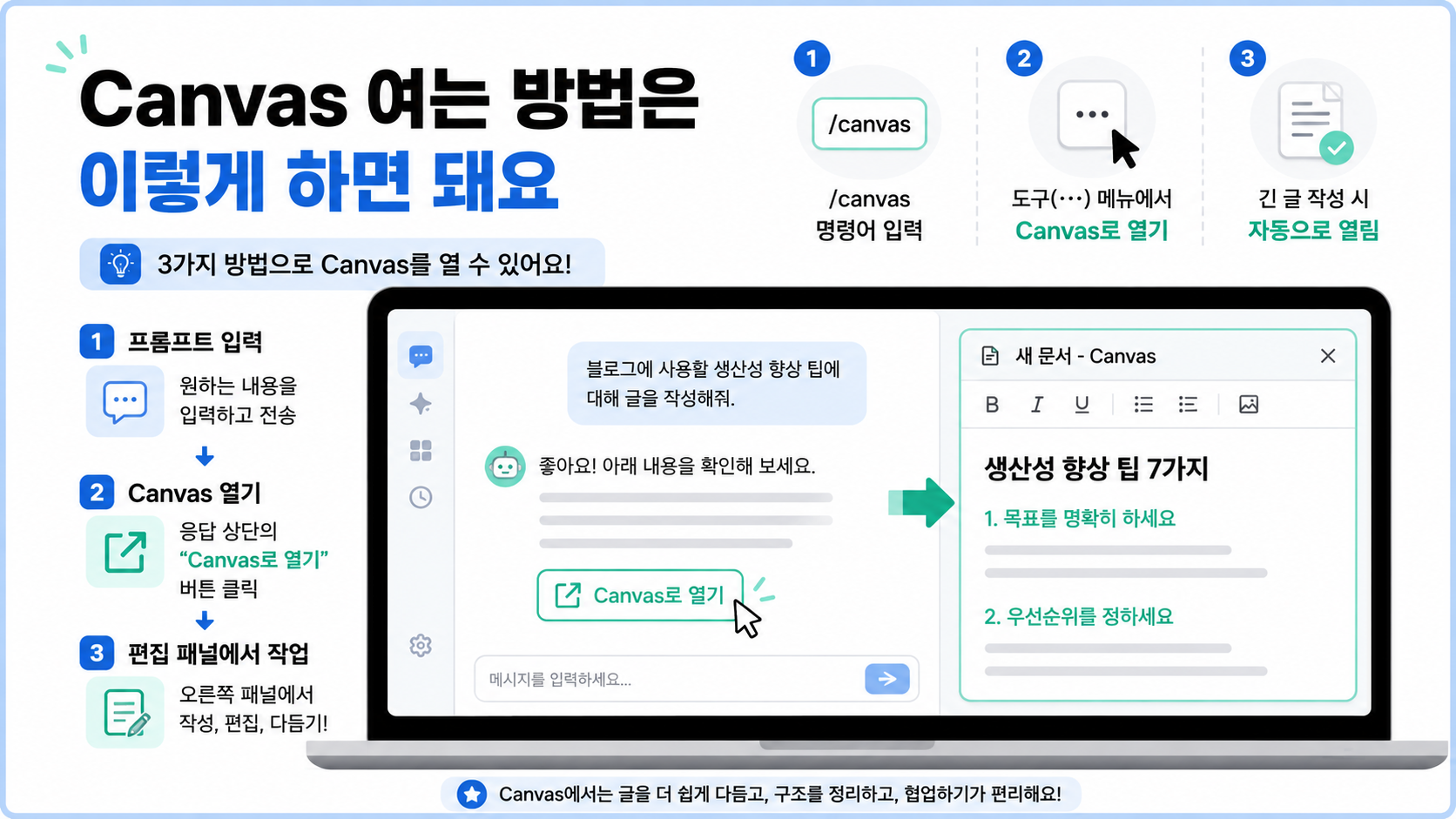 Canvas 여는 방법은 이렇게 하면 돼요
