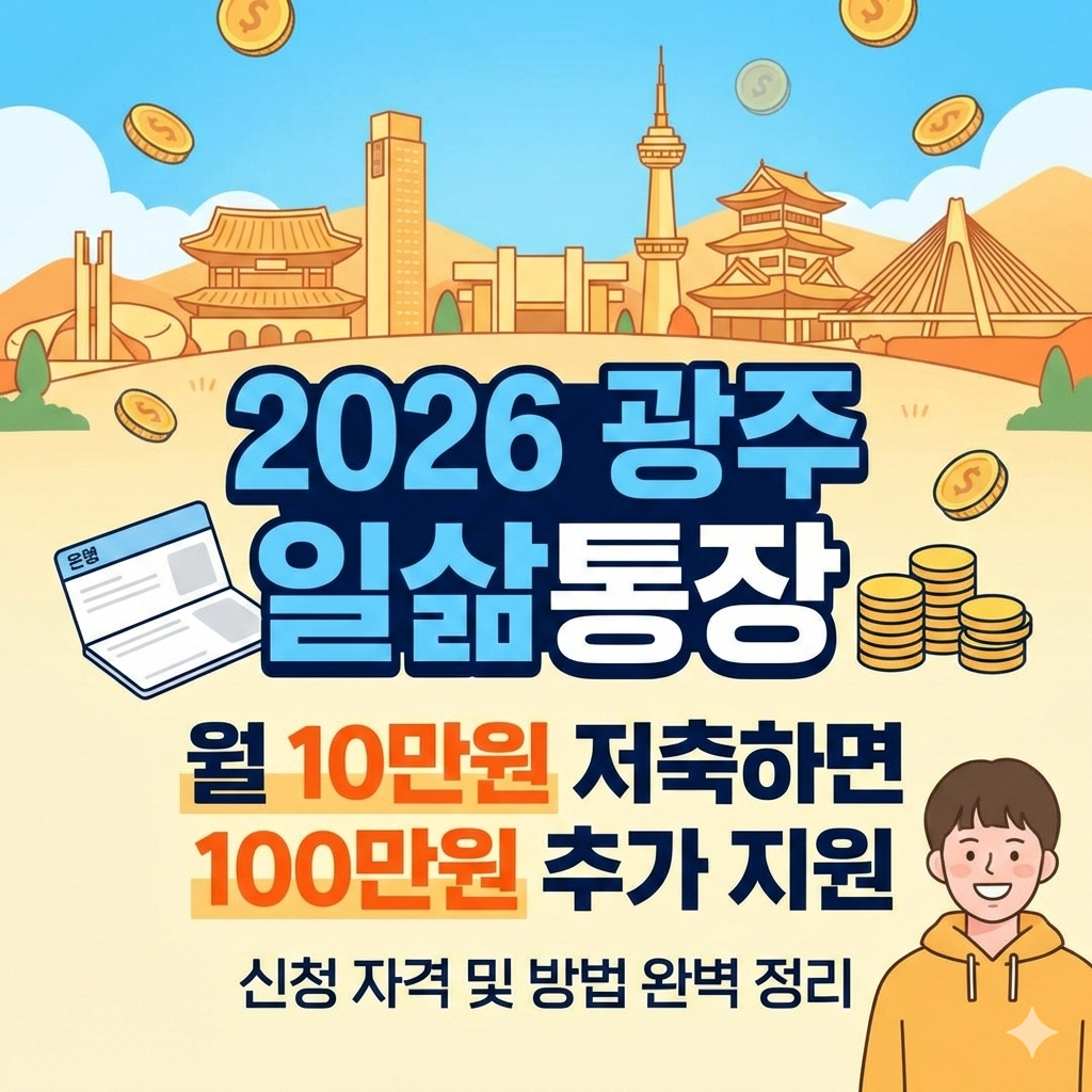 2026년 광주 일삶통장 신청 방법과 지원 대상 자격 조건 정리