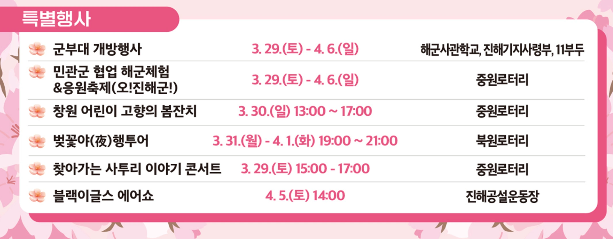 진해 군항제 전야제