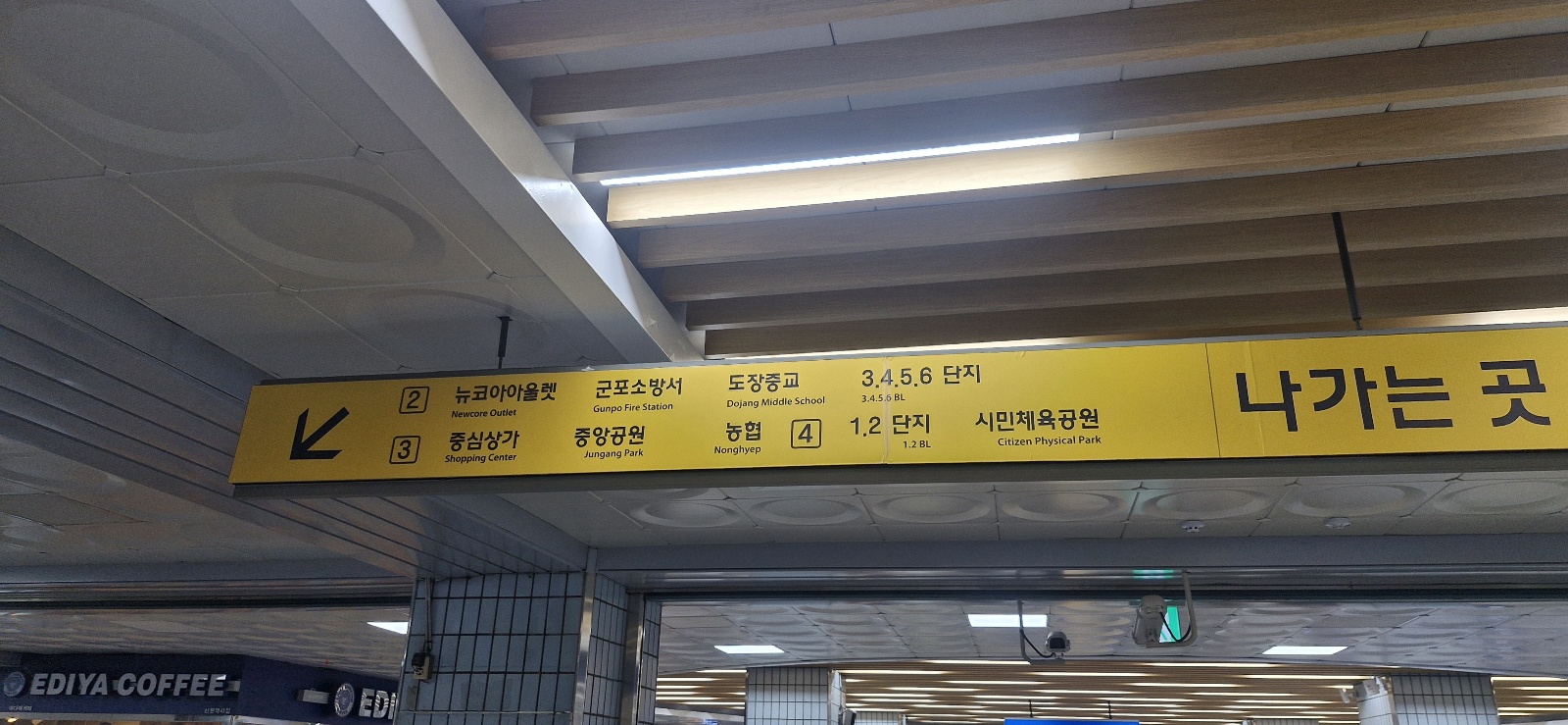 지하철역 나가는 곳 표지