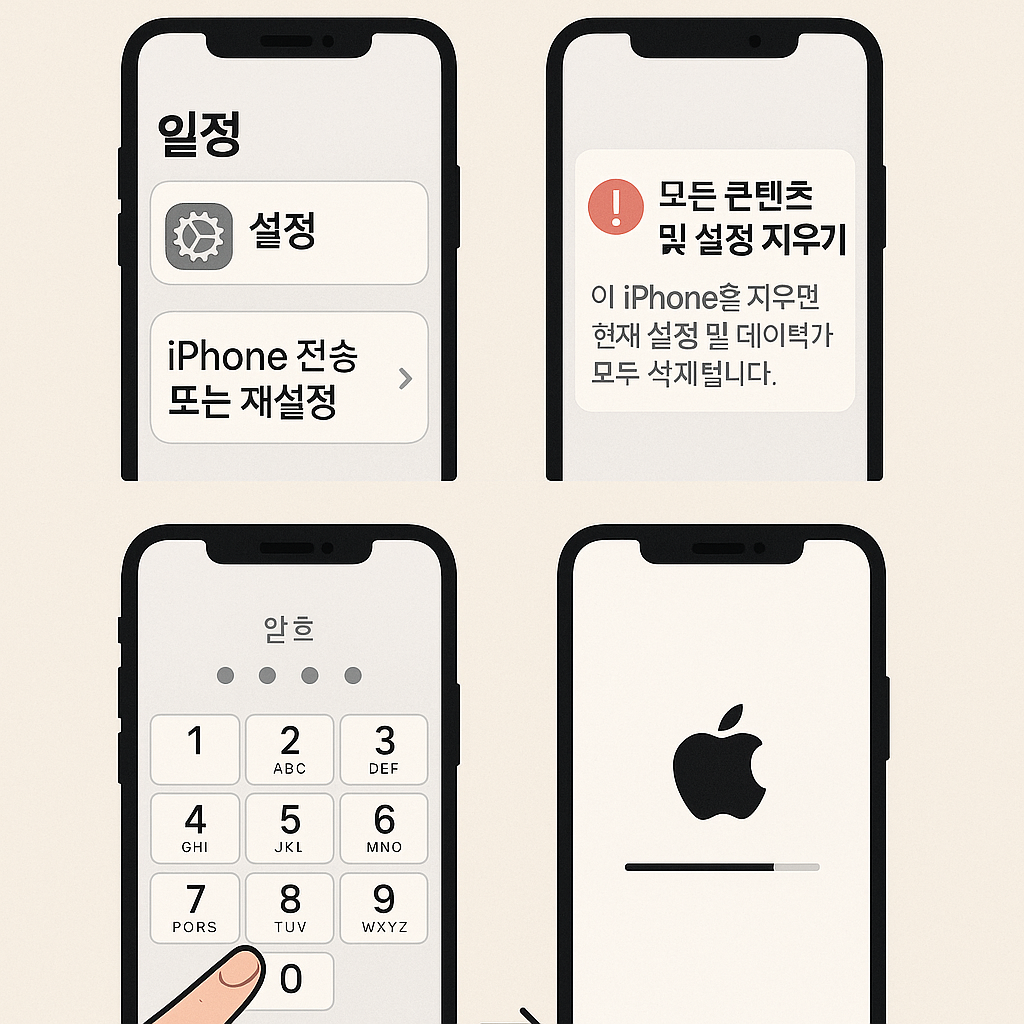 아이폰 공장초기화