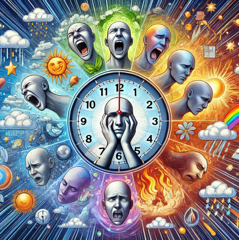 이 이미지는 하루에도 여러 번 기분이 급격히 변하는 사람들