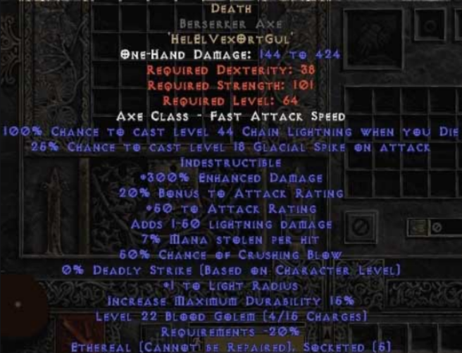 디아블로2-룬워드-죽음-조합법