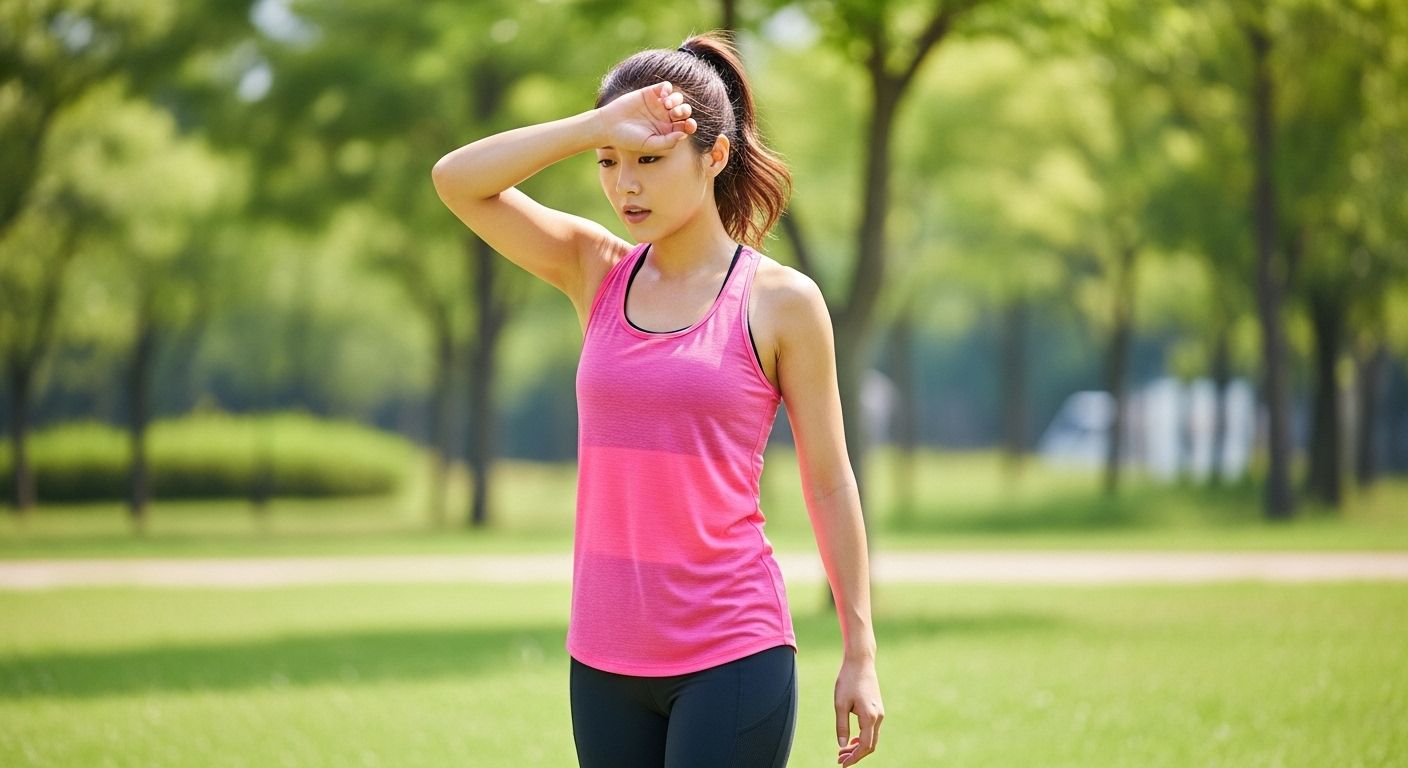 여름 다이어트 운동 중인 여성