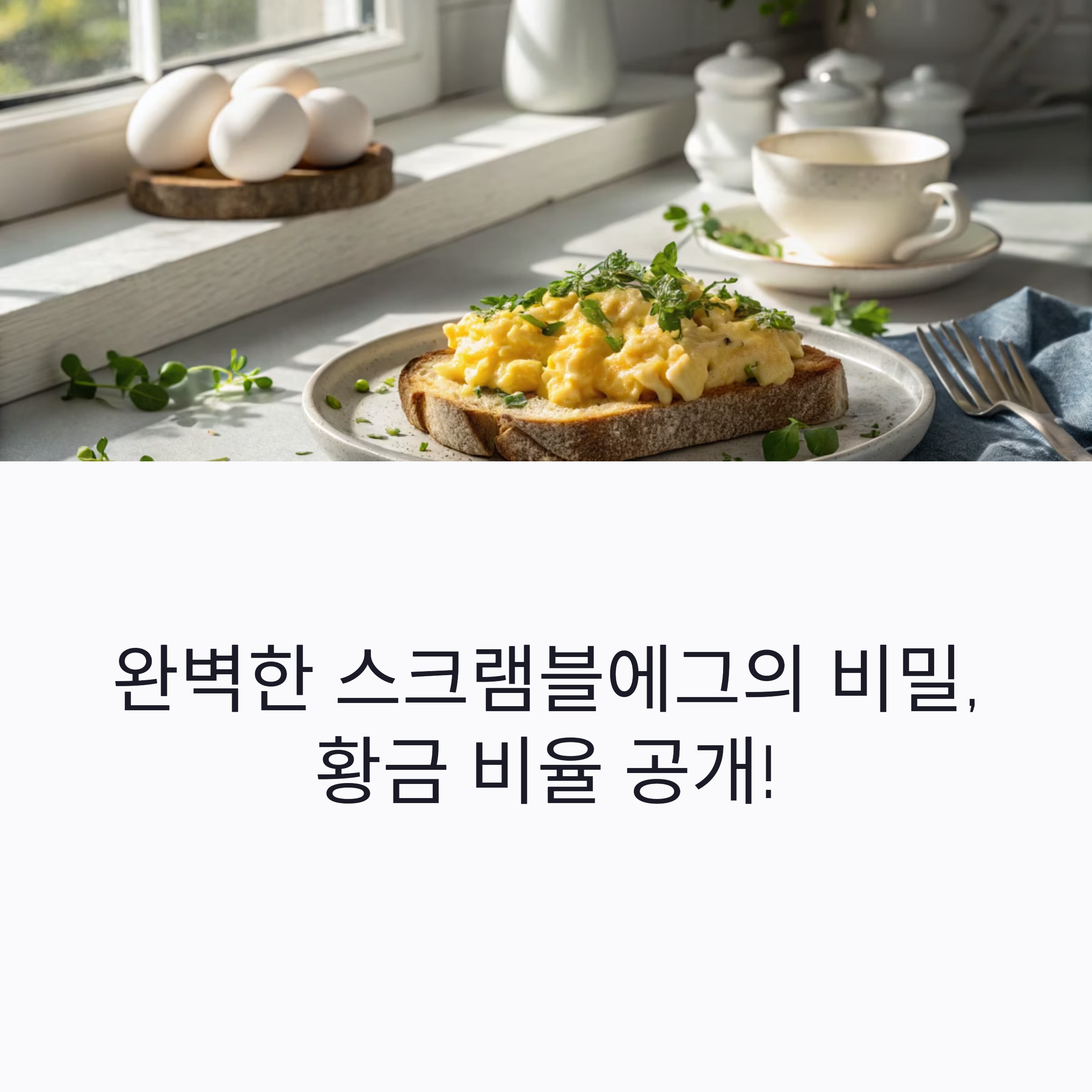 식감이 다른 이유는 바로 이거! 스크램블에그 달걀 비율의 비밀