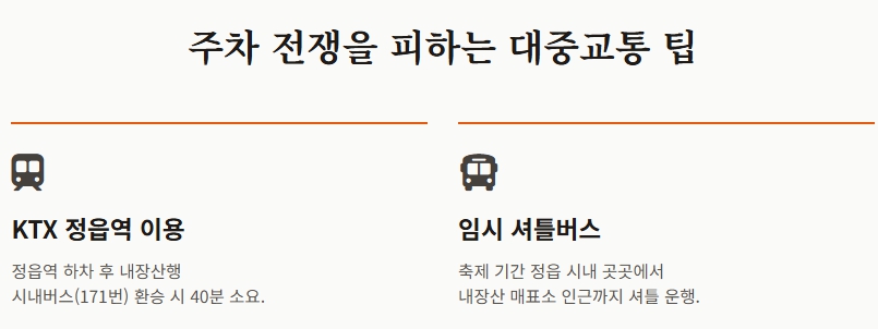 내장산 단풍절정시기