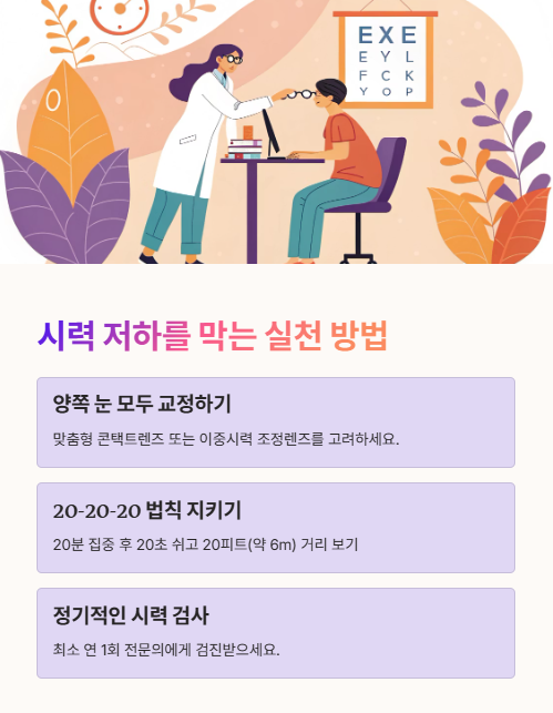 시력 저하를 막는 실천 방법