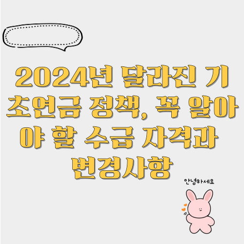 기초연금 정책