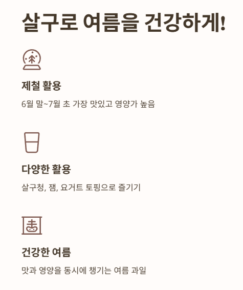 살구로 여름을 건강하게