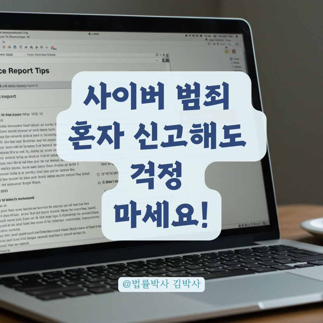 사이버 범죄 피해, 만 18세가 혼자 신고해도 이렇게 법적 보호받을 수 있습니다.