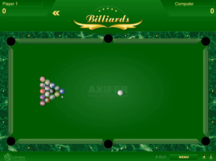 2인용-포켓볼-무료-당구-플래시게임-시작-화면