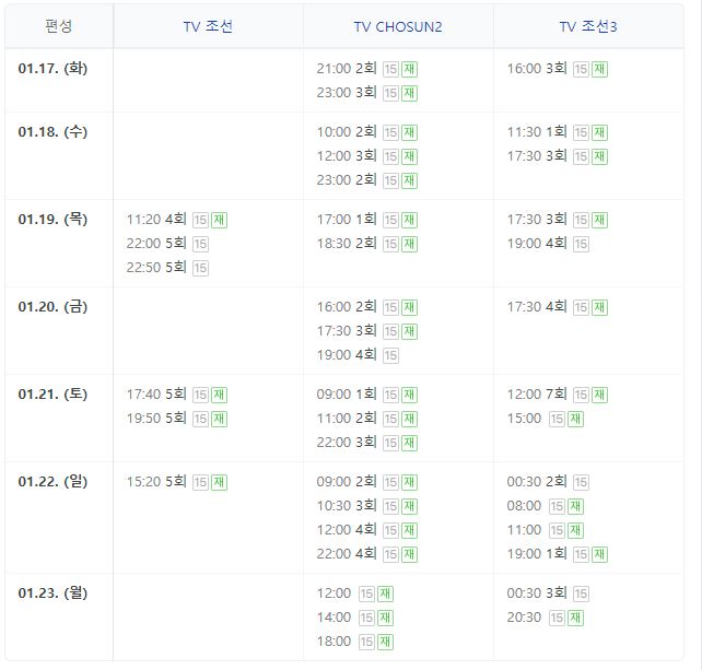 미스터트롯2 5회 다시보기 재방송