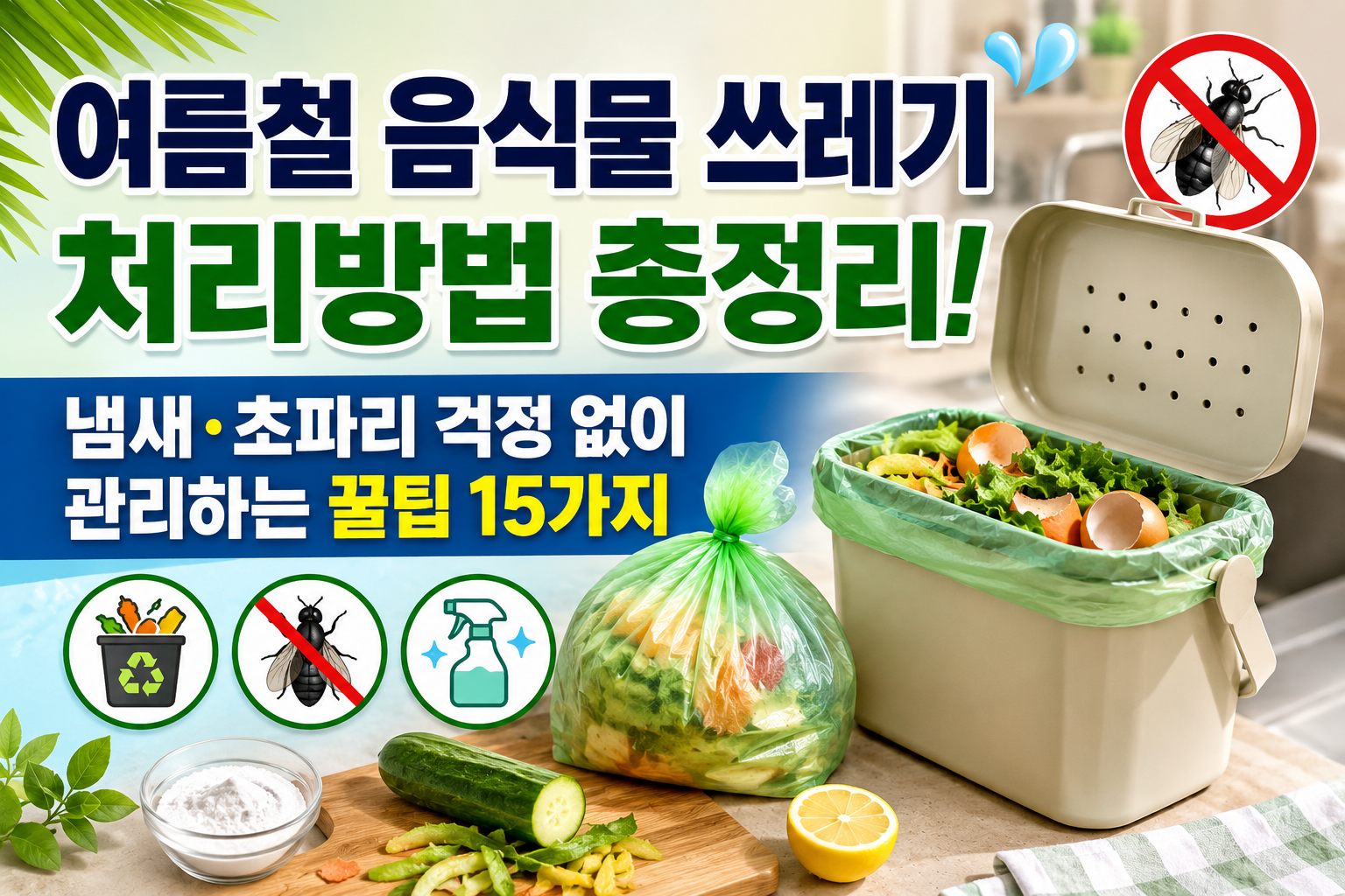 여름철 음식물 쓰레기 처리방법 총정리! 냄새&middot;초파리 걱정 없이 관리하는 꿀팁 관련 사진