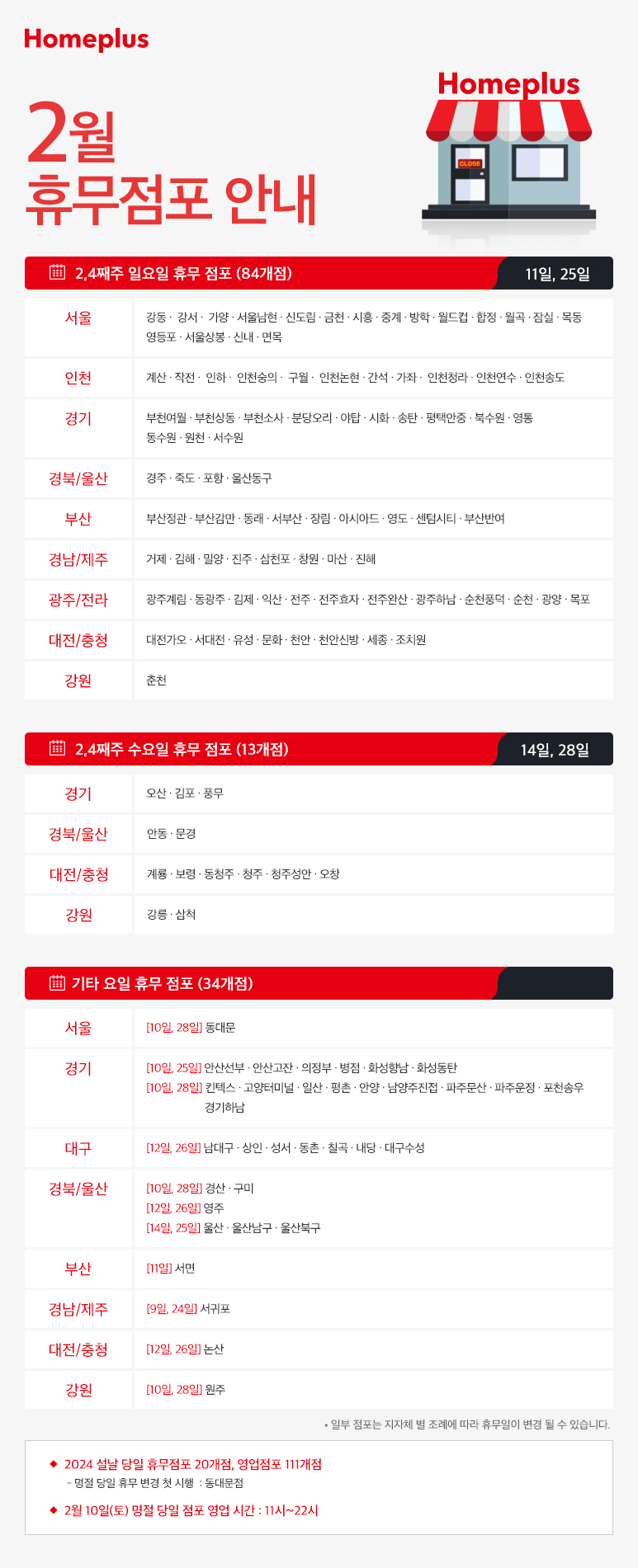 2월 휴무점포 정보