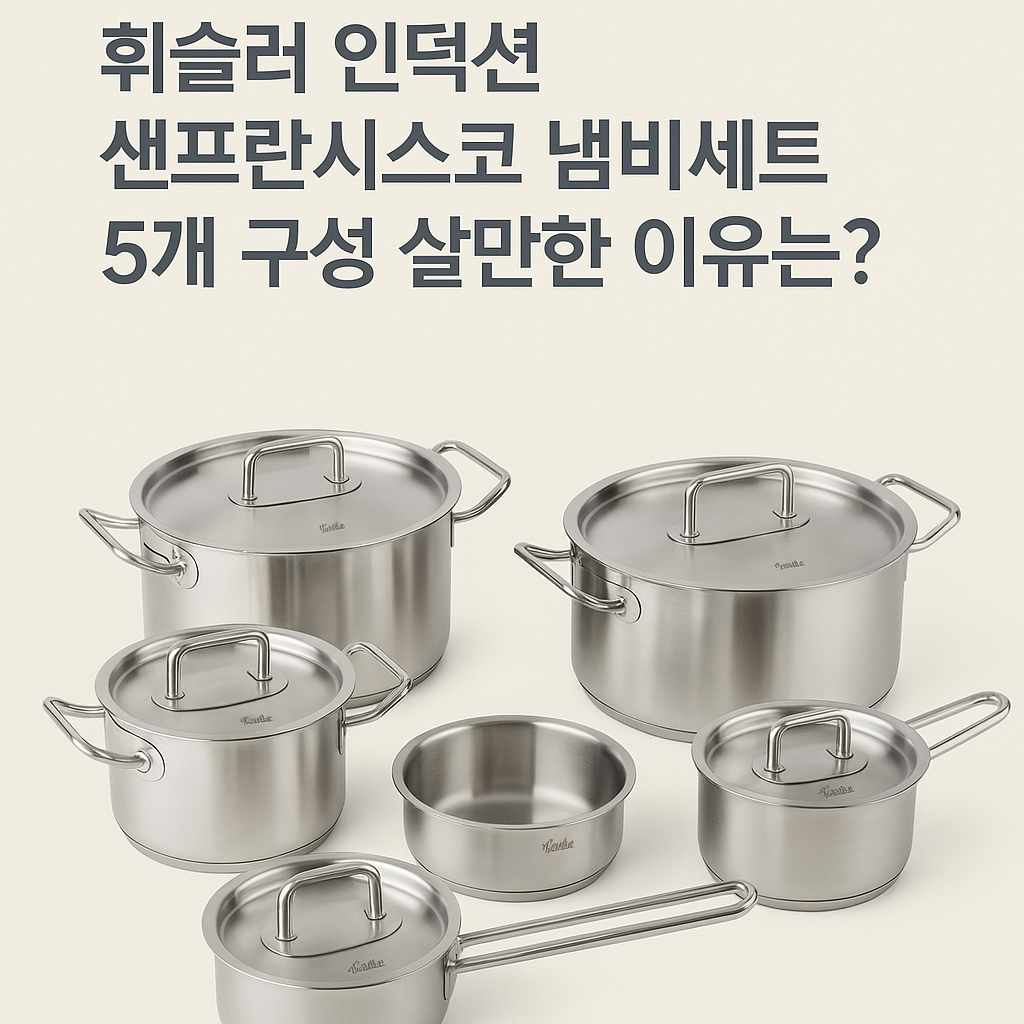 휘슬러 인덕션 샌프란시스코 냄비세트 5개 구성