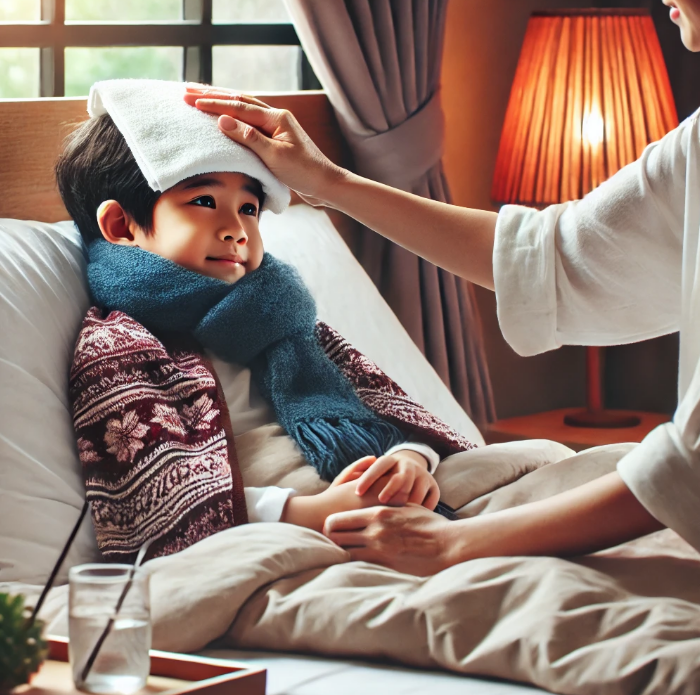 아이 독감 사진